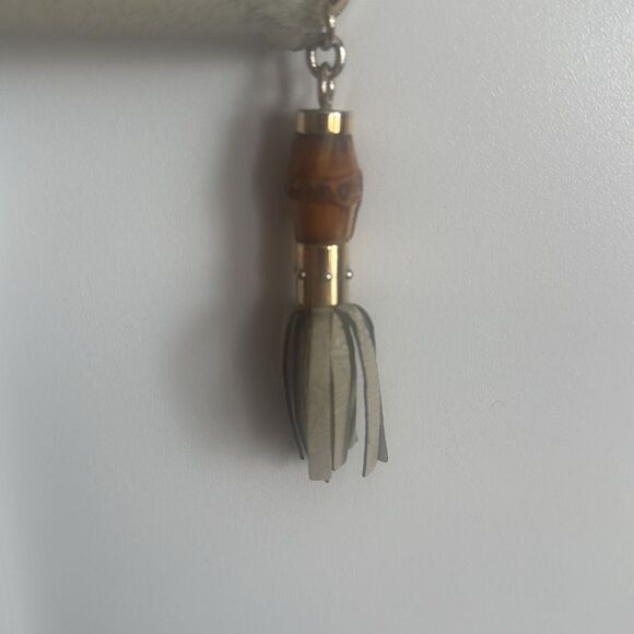 Gucci Vintage Pink and Cream Zip Around‎ Wallet with Bamboo Tassel - Picture 7 of 17